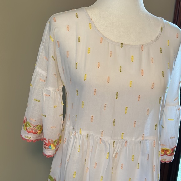 Ivy Jane boho peplum bell sleeve top szXS - Picture 2 of 9